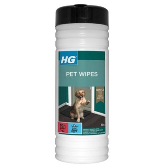HG Pet Wipes – 50 Large Natural Cleaning Wipes for Dogs I Tube Pack