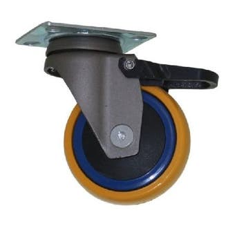 Castor Swivel Locking Yellow 75mm - 75kg