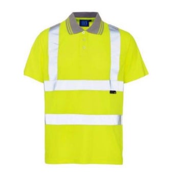 Hi-Vis Breathable Polyester Polo Shirt - Medium