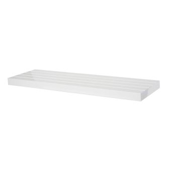 Home Essentials Groove Shelf White Gloss