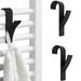 Hook for Bathroom Radiator 2 Pieces - Black