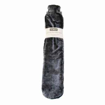 De Vielle Black Covered Long Hot Water Bottle
