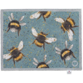 Hug Rug Bee Eco-Friendly Indoor Doormat 65cm x 85cm I Washable Recycled Non-Slip Mat for Dirt and Moisture Control