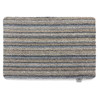 Hug Rug Plain Ribbon Grey Indoor Door Mat 80cm x 100cm – Eco-Friendly Washable Non-Slip Barrier Mat Made in UK