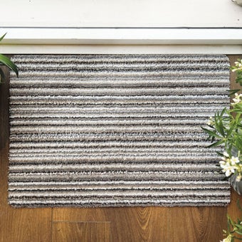 Hug Rug Portland Stripe Doormat & Runner 50 x 75cm – Washable Indoor Door Mat