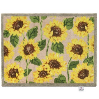 Hug Rug Sunflower Eco-Friendly Indoor Mat 65cm x 85cm – Recycled Non-Slip Washable Doormat for Dirt and Moisture Control