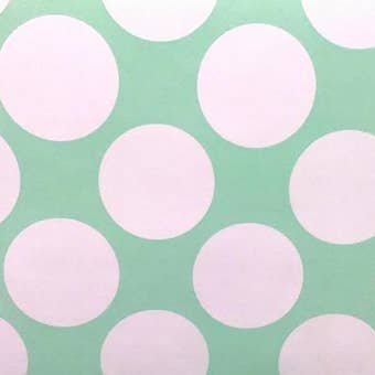 White on Turquoise Oilcloth