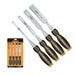 INGCO 4pcs Wood Chisel Set 6mm, 12mm, 19mm, 25mm | CR-V Steel Blades