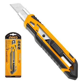 INGCO Heavy Duty Snap-Off Knife with SK5 Blade and Integrated Snapper