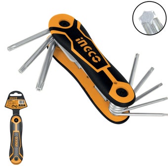 INGCO ProFlex Torx Key Set T9–T40 with Rotating Handle