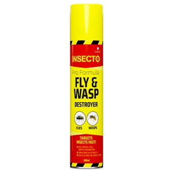 Insecto Pro Formula Fly and Wasp Destroyer 300ml I Extra Strength Insect Killer Spray for Flying and Crawling Insects