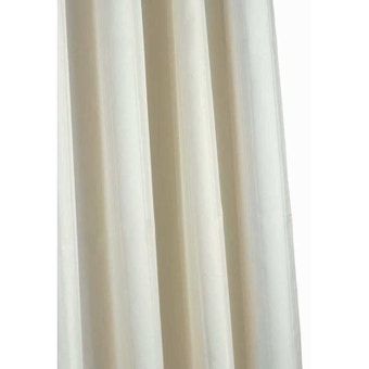 Croydex Textile Shower Curtain Plain Ivory