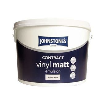 10lt Johnstone's Contract Matt Emulsion - Brilliant White