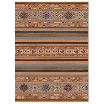 Kashmir Rug with fringe 80cm x 300cm - Blue