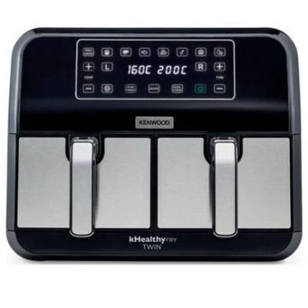 Kenwood Healthy Fry Twin Air Fryer - 8L Capacity, Dual Zone Technology, 8 Pre-set Programs, Black