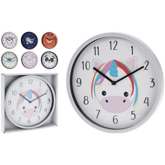 Kids Wall Clock 22cm - Assorted Designs