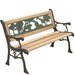 Redwood Kids Wooden Garden Bench with Cast Iron Legs – Decorative Animal Design