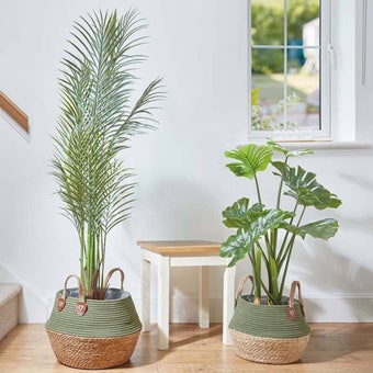 Kikapu Basket – Green Natural Storage Basket I Each