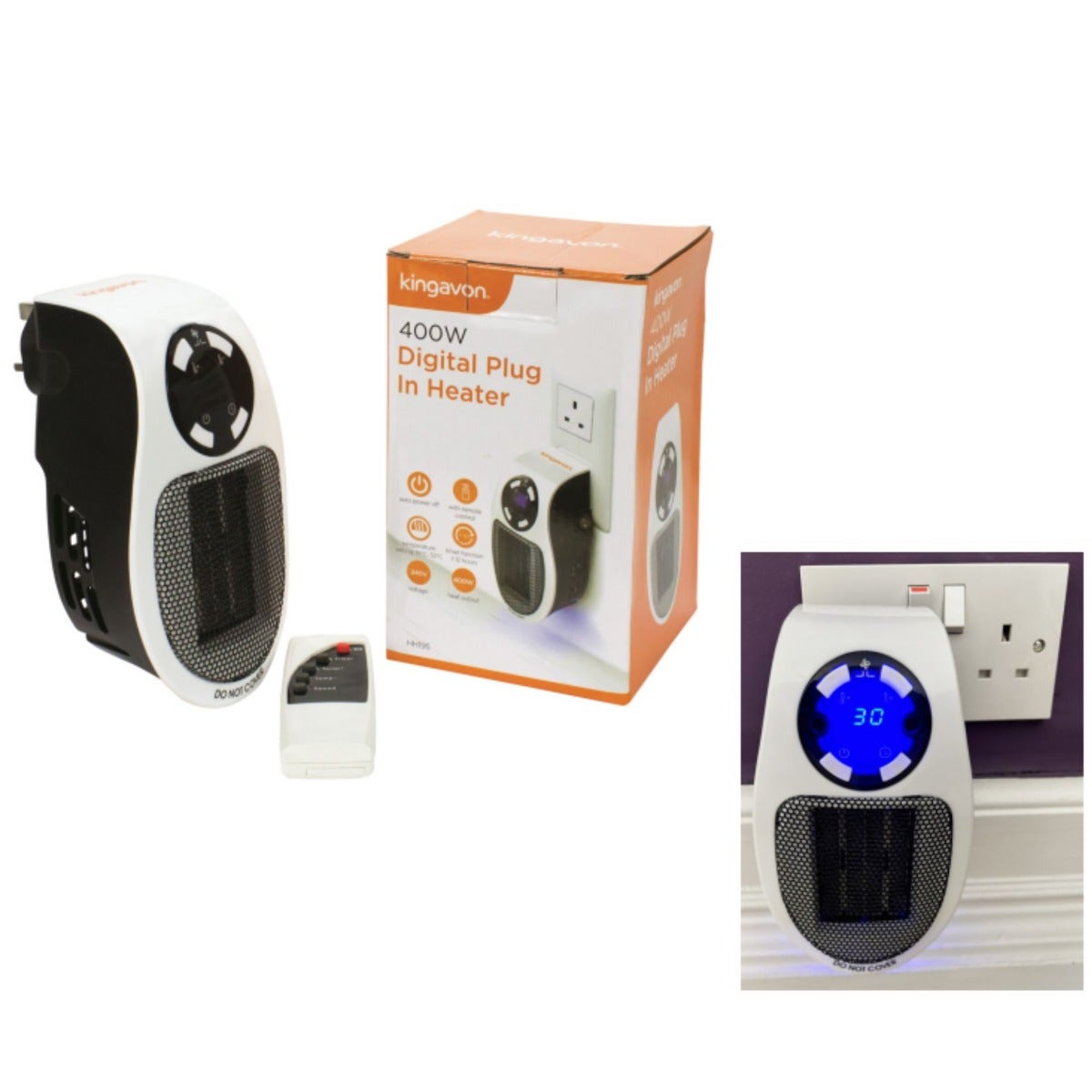 Kingavon Digital Plug In Heater 400W 