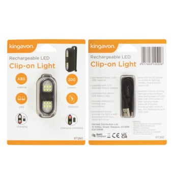 Kingavon Rechargeable Led Clip On Light