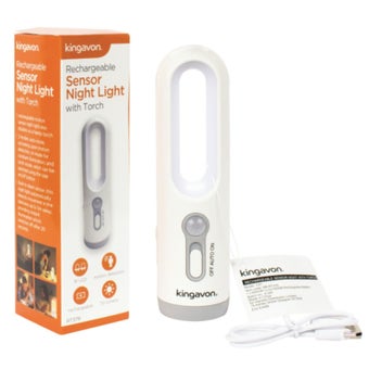 Kingavon Rechargeable Sensor Night Light With Torch