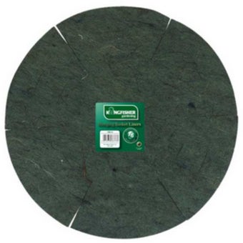 Kingfisher 16 Inch Hanging Basket Liner Natural Biodegradable Fibre for Moisture Retention