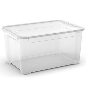 KIS T Box Storage Large 47 Litre – Clear Storage Box with Snap Lid