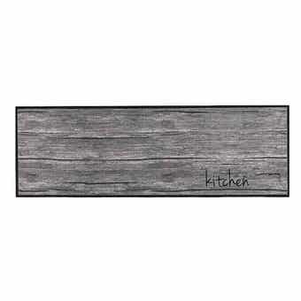 Grey Wood Kitchen Runner - 50 x 150cm