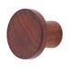 Medium Stain Wooden Cabinet Knob Set 33mm – Classic Round Furniture Handles I Pack of 2