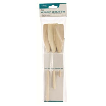Ashley 3pc Wooden Spatula Set