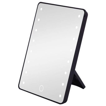 L.E.D. Vanity Mirror 17cm x 22cm – Touch Sensor Light Up Makeup Mirror