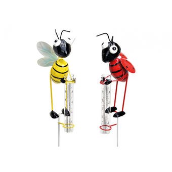 Ladybird Garden Decor Rainwater Guage (Each)