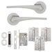 Lanza Lever on Rose Door Pack Satin Nickel – Complete Internal Door Handle Set