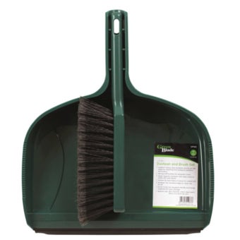 Greenblade Large Dustpan & Brush Set | Heavy Duty Outdoor Sweeping Set for Gardens & Patios