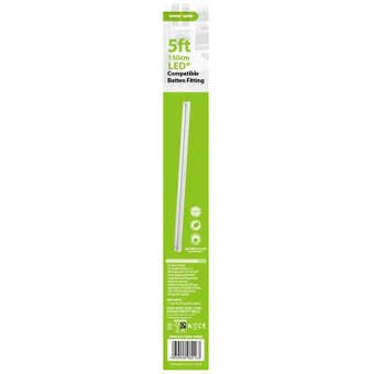 5Ft Single LED Compatible Light Fitting