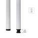 Steel White Table Leg 60 mm X 710 mm - Each