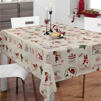 Let It Snow Wipe Clean Christmas Oilcloth - Price per metre