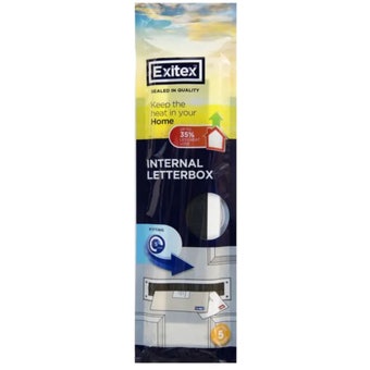 Exitex Brown Letter Plate Seal – Internal Draught-Proof Bristle Seal for Letterboxes I No Flap