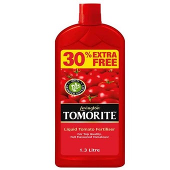Levington Tomorite Tomato Food Liquid Fertiliser 1.3L Plus 30 Percent Extra Free with Seaweed Extract for Tomatoes and Fruiting Plants