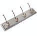 Lincoln 4 Hook Silver & Satin Nickel Coat Rack – Sleek and Stylish Storage Solution