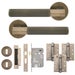 Linear Lever on Rose Door Pack Antique Bronze – Complete Internal Door Handle Set