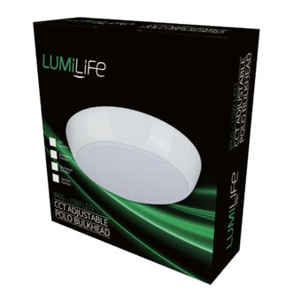 Lumilife IP65 12W/16W CCT Adjustable Dual Wattage Polo Bulkhead