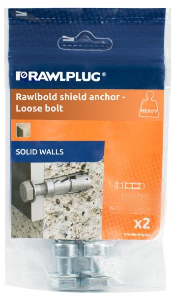 Rawlbolt Shield Anchor - Loose Bolt M6 x 70mm (Pack of 2)