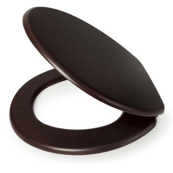 Mahogany MDF Toilet Seat with Stainless Steel Hinge