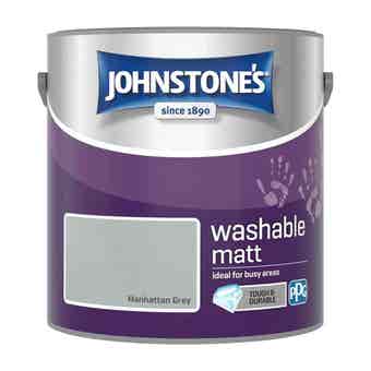 Johnstones Interior Washable Matt Paint - Manhattan Grey 2.5L