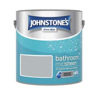 Johnstones Bathroom Midsheen Paint - Manhattan Grey 2.5L