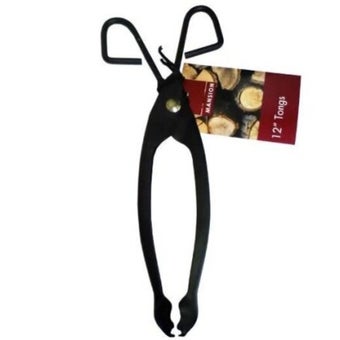 Mansion 12" Black Coal Tongs – Durable and Stylish Fire Tool for Every Hearth