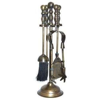 Mansion 21" Antique Brass Companion Set