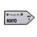 Wooden Mayo Road Sign Magnet with Shamrocks – Irish County Souvenir | 9.5 cm x 4.5 cm