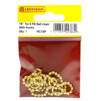 Centurion 18" No.6 PB Sink / Basin Ball Chain with Hooks